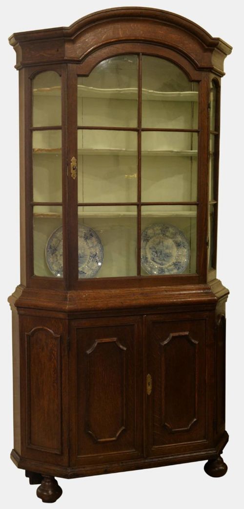 18th Century Dutch Oak Display Cabinet
