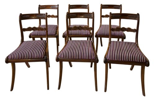 Set of 6 Regency Rosewood Chairs