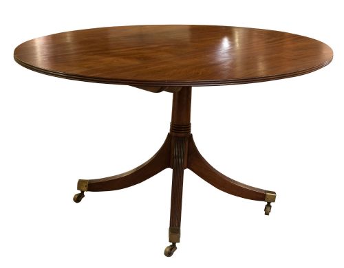 Regency Mahogany Oval Breakfast Table on Turned Pillar Legs C1820