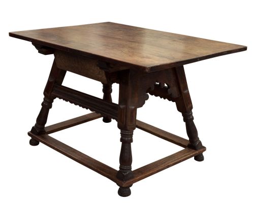 Swiss Cherrywood Marriage Table Dated 1804