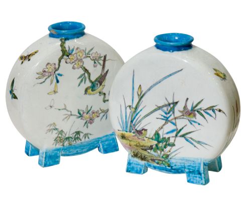 A Pair of Minton Moon Flasks