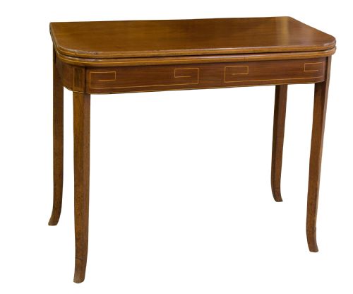 A George IV Fold Over Top Mahogany Tea Table