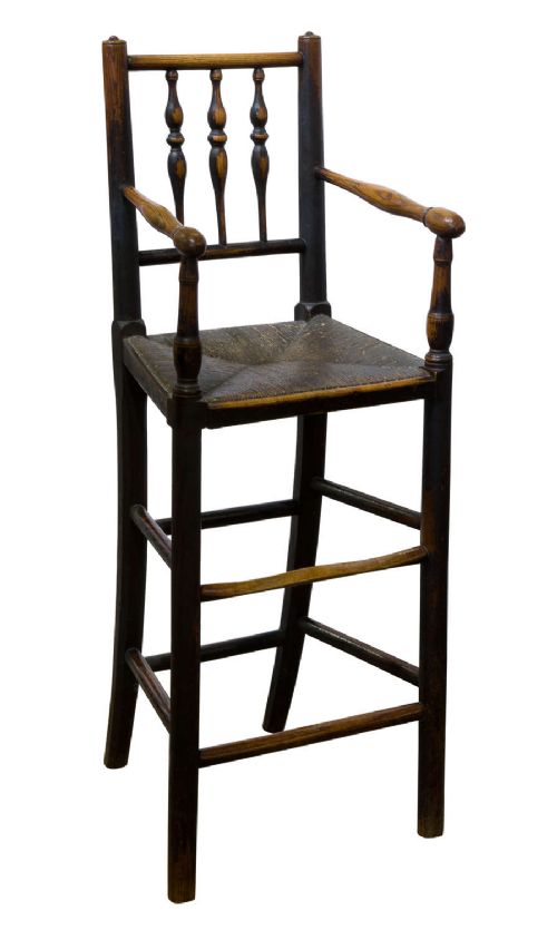 Early 19th Century Turned Ash Spindle Back Child's Chair