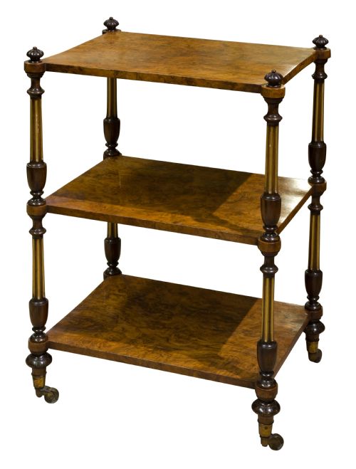Burr Walnut & Gilt Etagere C1850