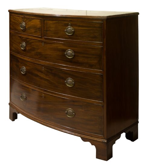George III Mahogany Bow Front Chest