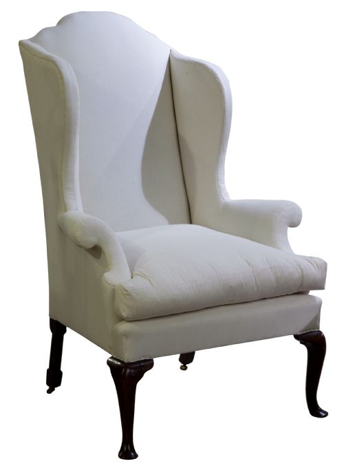 A Finely Drawn Queen Anne Walnut Wing Armchair C1710