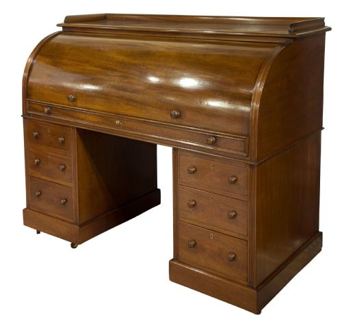 Victorian Mahogany Cylinder Desk