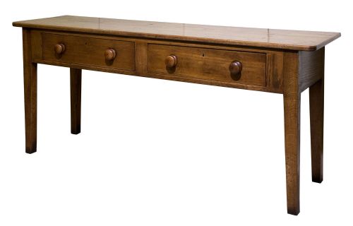 A French Oak Two Drawer Dresser Base