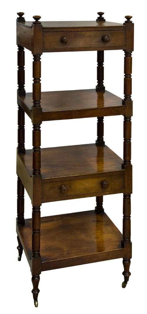 A William IV 4 Tier Mahogany Wotnot