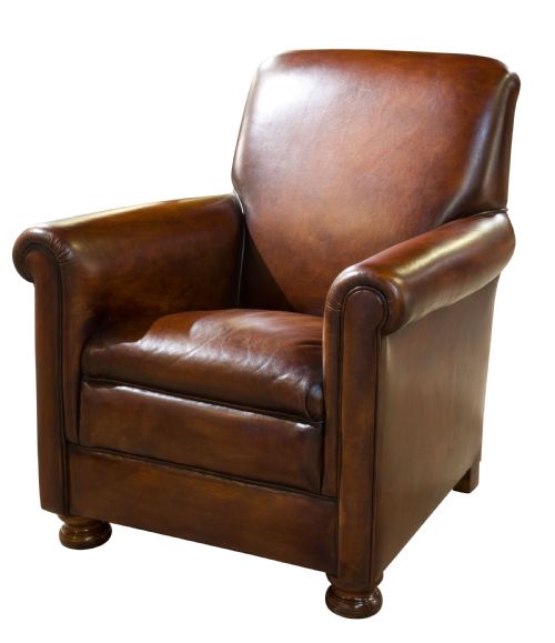 Vintage Hand Dyed Leather Club Chair
