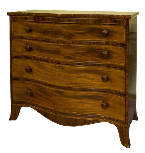 George III Mahogany & Satinwood Chest of Drawers