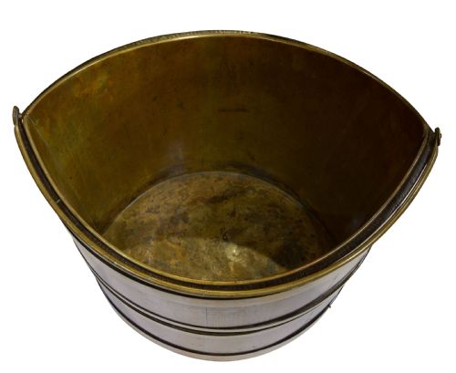 A GOOD LATE GEORGIAN MAHOGANY BRASS BUCKET - ADDITIONAL PHOTO 3