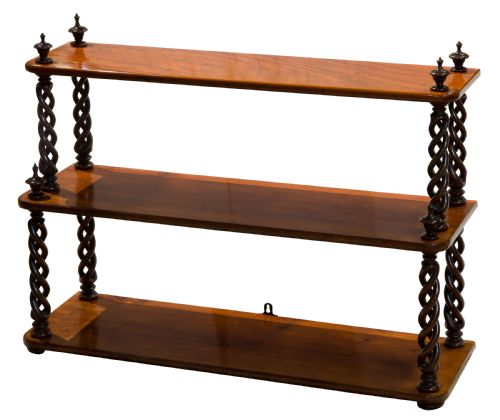 A Fine 3 Tier Mahogany Set of Wall Shelves