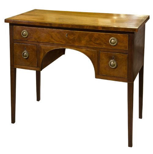 George III Mahogany Knee Hole Dressing Table
