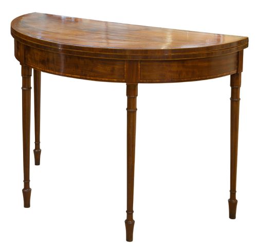 18thmahogany Demi Lune Tea Table