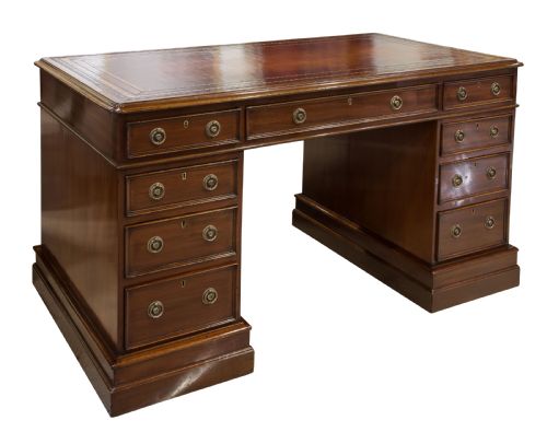 19thcentury Mahogany Pedestal Desk