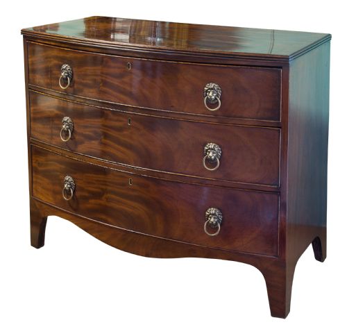 Late Regency Bowfront Chest of Drawers C1820