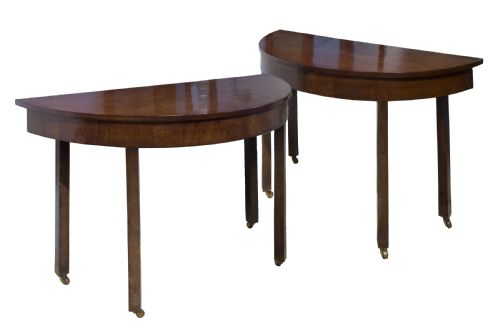Pair of George III Demi-lune Console Tables C1780
