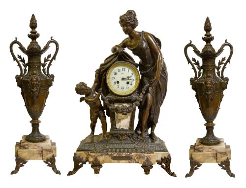 French Classical Clock Garniture