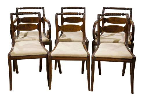 A Set of Regency Mahogany Dining Chairs