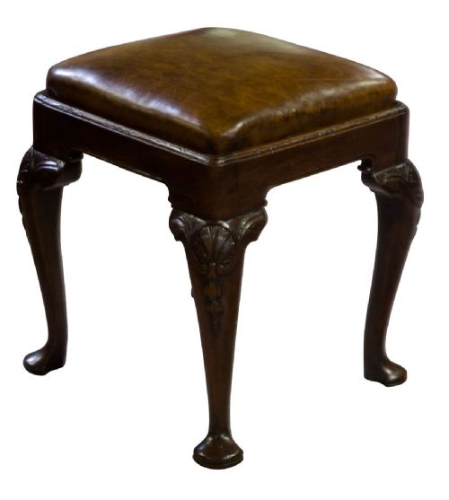 18thc Carved Oak Leg Stool