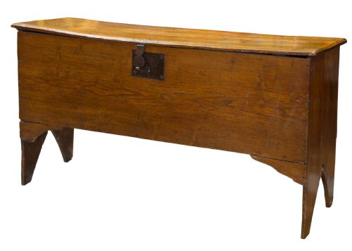 A Late17th Century Elm 6 Plank Coffer/sword Chest