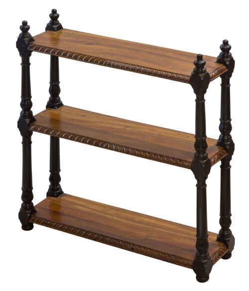 19thc Anglo Indian Satinwood & Ebony Shelves