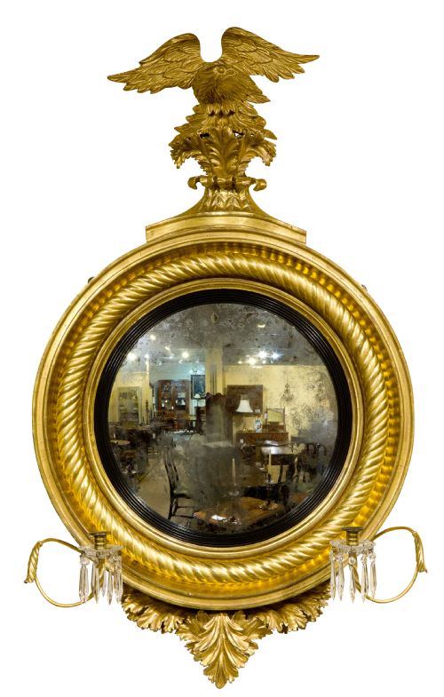 Regency Giltwood Convex Mirror