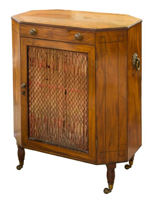 Late Georgian Mahogany Cabinet of Unusual Hexagonal Form