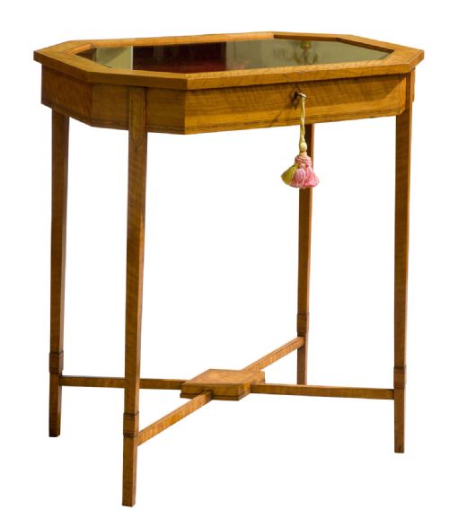 19thc Satinwood Bijouterie Table