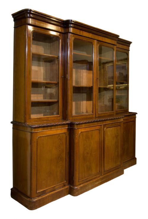 Victorian Breakfront Bookcase