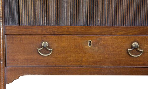 FINE UNUSUAL GEO III MAHOGANY TAMBOUR NIGHT STAND - ADDITIONAL PHOTO 7