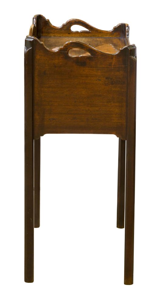 GEO III MAHOGANY TAMBOUR NIGHT TABLE - ADDITIONAL PHOTO 5