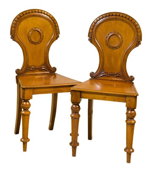 Victorian Mahogany Hall Chairs