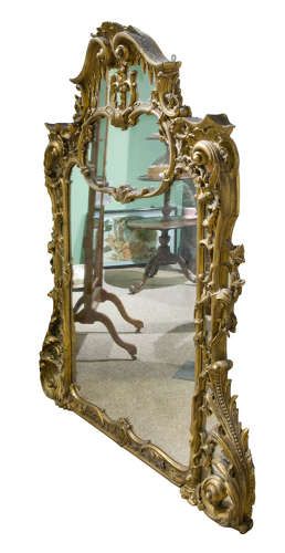 Carved Giltwood Mirror Circa 1865