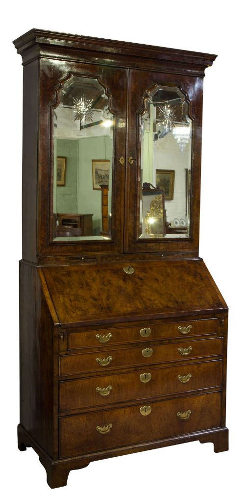 18th Century Walnut Bureau Bookcase