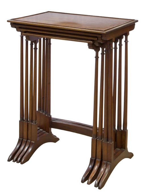 Nest of 4 Mahogany Tables