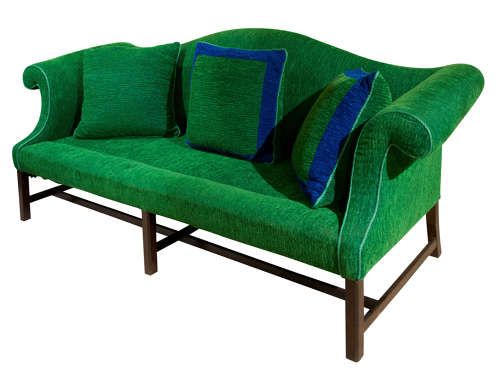 George III Mahogany Camel Back Sofa