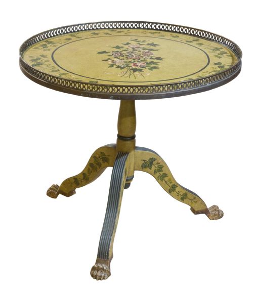 Circular Painted Topped Table