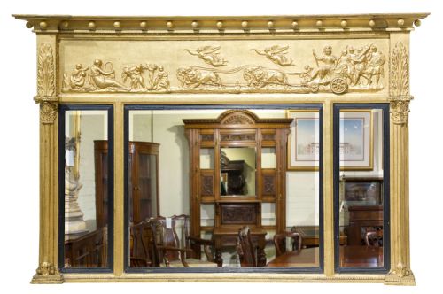 19thc Overmantel Mirror