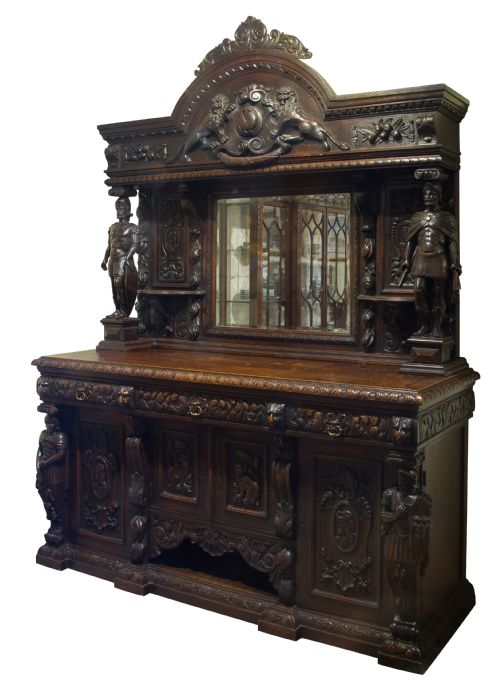 19th Century Carved Oak Sideboard