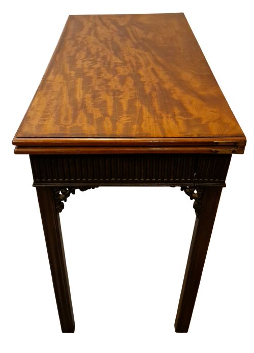 George III Mahogany Concertina Card Table