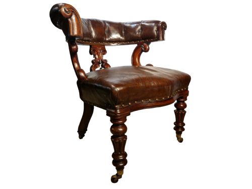 William IV Mahogany Library Chair