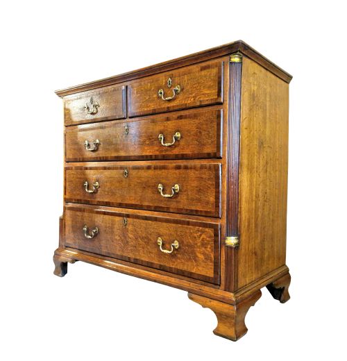 Geo III Oak Lincolnshire Chest of Drawers