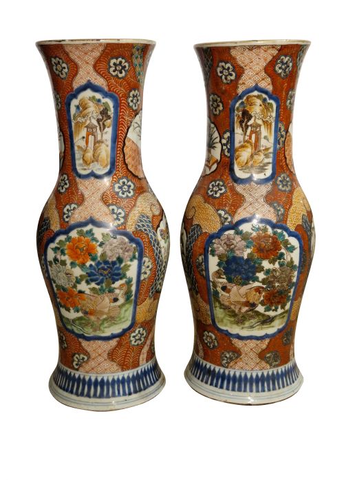 Large Pair of Vases - Meiji Period