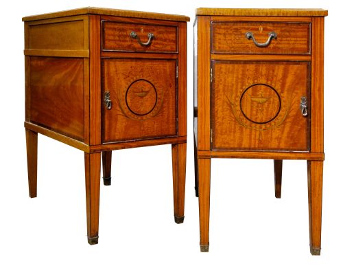 Pair of Sheraton Revival Bedside Cabinets