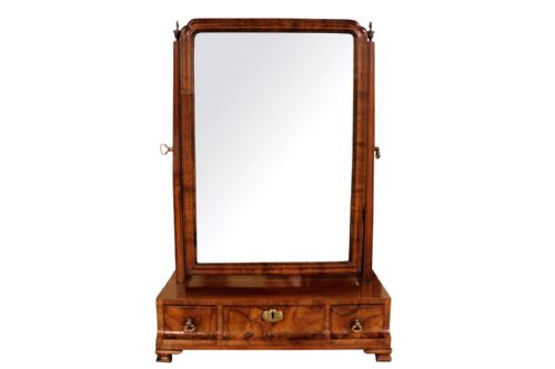 Georgian Walnut Dressing Table Mirror