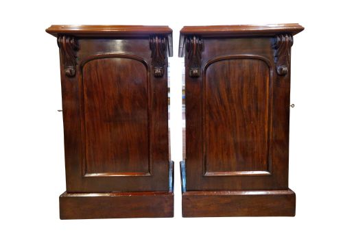 Pair of Victorian Mahogany Bedside Cupboards