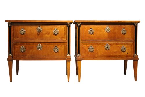 Pair of Maplewood Commode Chests