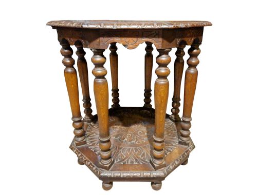 19THC CARVED OAK CENTRETABLE